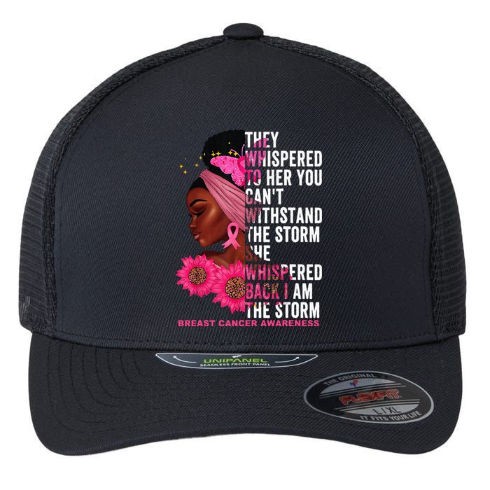 I'm The Storm Black Breast Cancer Survivor Pink Ribbon Flexfit Unipanel Trucker Cap