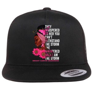 I'm The Storm Black Breast Cancer Survivor Pink Ribbon Flat Bill Trucker Hat