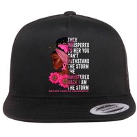 I'm The Storm Black Breast Cancer Survivor Pink Ribbon Flat Bill Trucker Hat