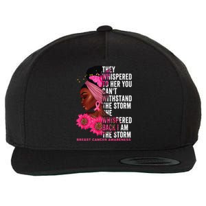 I'm The Storm Black Breast Cancer Survivor Pink Ribbon Wool Snapback Cap