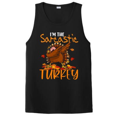 Im The Sarcastic Turkey Funny Thanksgiving Dabbing Turkey Gift PosiCharge Competitor Tank