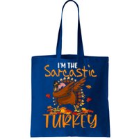 Im The Sarcastic Turkey Funny Thanksgiving Dabbing Turkey Gift Tote Bag