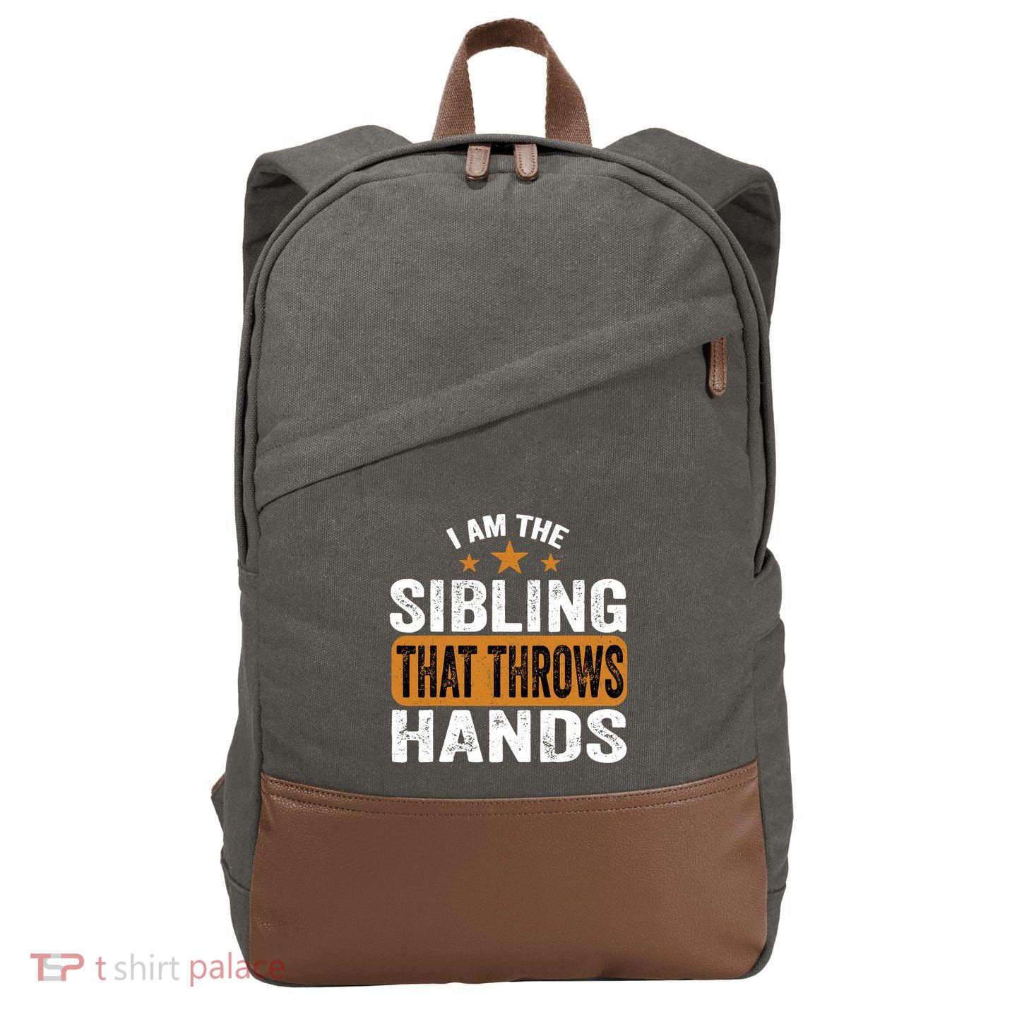 IM The Sibling That Throws Hands Cotton Canvas Backpack