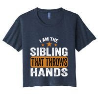 IM The Sibling That Throws Hands Women's Crop Top Tee