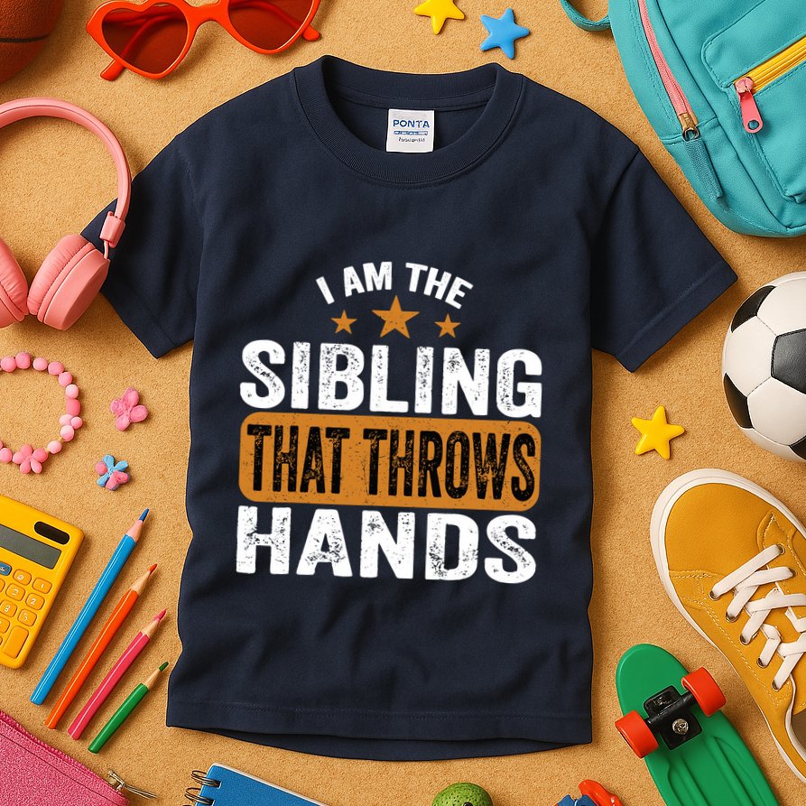 IM The Sibling That Throws Hands Kids T-Shirt