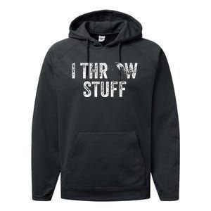 I Throw Stuff Shot Put Athlete Throwing Performance Fleece Hoodie