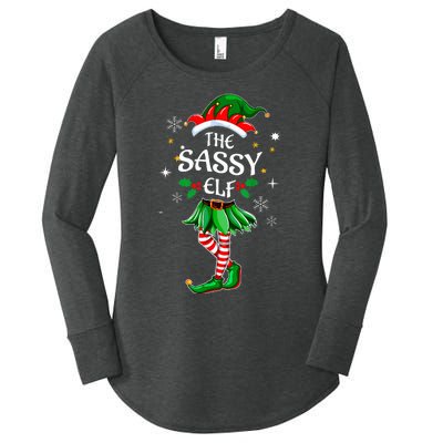 I'm The Sassy Elf Cute Family xmas Matching  Women's Perfect Tri Tunic Long Sleeve Shirt