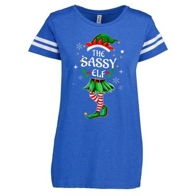 I'm The Sassy Elf Cute Family xmas Matching  Enza Ladies Jersey Football T-Shirt