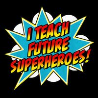 I Teach Superheroes Retro Comic Super Teacher Graphic Women's Crop Top Tee