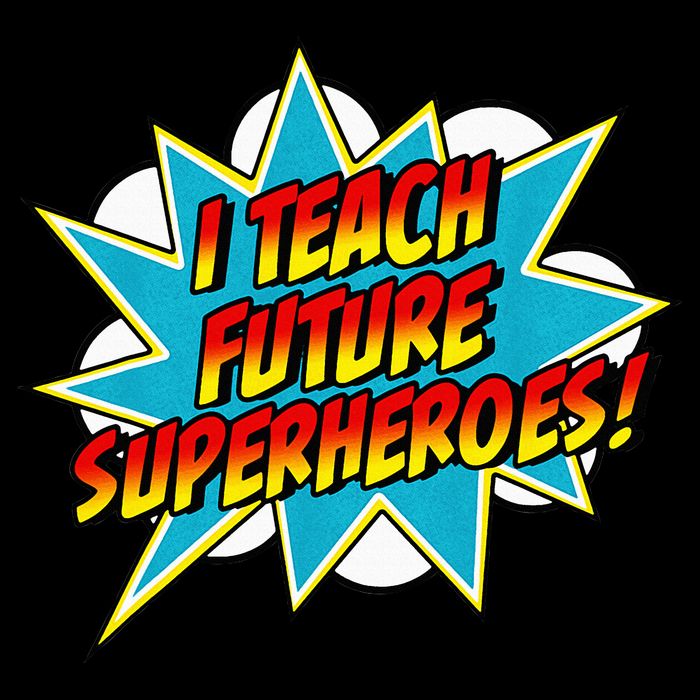 I Teach Superheroes Retro Comic Super Teacher Graphic Women's Crop Top Tee