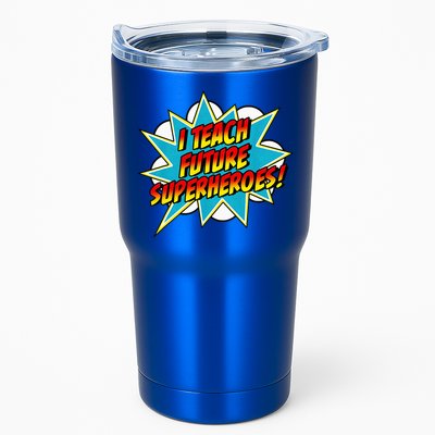 I Teach Superheroes Retro Comic Super Teacher Graphic Tumbler