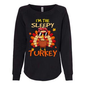 Im The Sleepy Turkey Family Happy Thanksgiving Thankful Gift Womens California Wash Sweatshirt