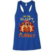 Im The Sleepy Turkey Family Happy Thanksgiving Thankful Gift Women's Racerback Tank