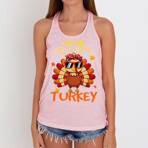 Im The Sleepy Turkey Family Happy Thanksgiving Thankful Gift Women's Knotted Racerback Tank