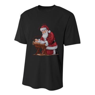 IM The Season Santa Im The Reason Jesus Christian Christmas Youth Performance Sprint T-Shirt