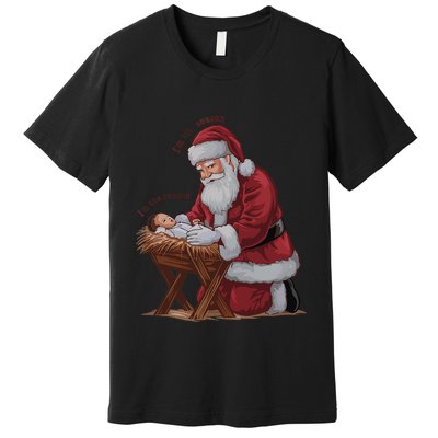 IM The Season Santa Im The Reason Jesus Christian Christmas Premium T-Shirt
