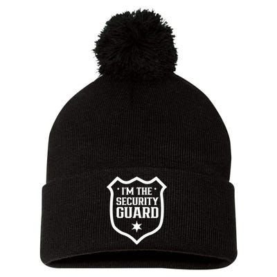 IM The Security Guard Doorman Bouncer Job Pom Pom 12in Knit Beanie