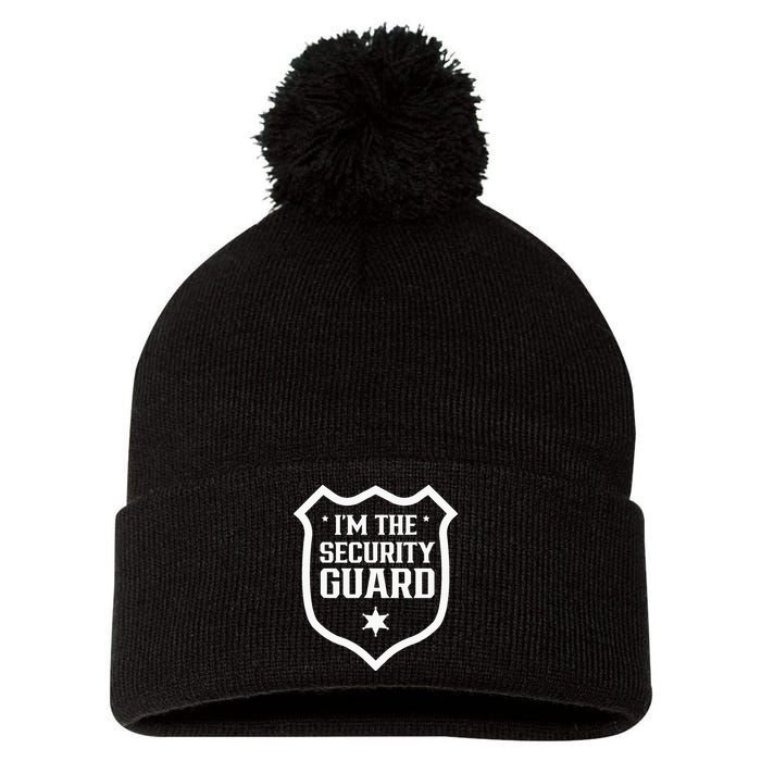 IM The Security Guard Doorman Bouncer Job Pom Pom 12in Knit Beanie