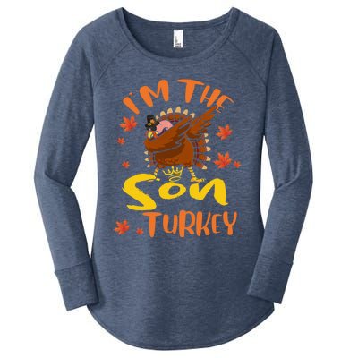 Im The Son Turkey Dabbing Turkey Thanksgiving Family Gift Women's Perfect Tri Tunic Long Sleeve Shirt