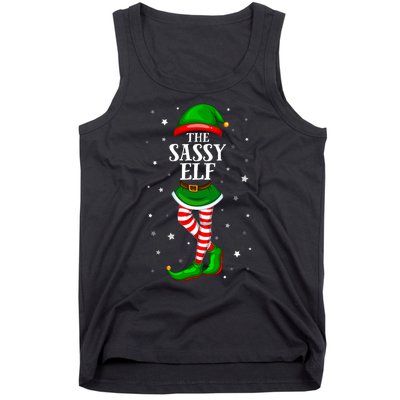 Im The Sassy Elf Matching Christmas Tank Top