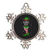 Im The Sassy Elf Matching Christmas For N Women Metallic Star Ornament