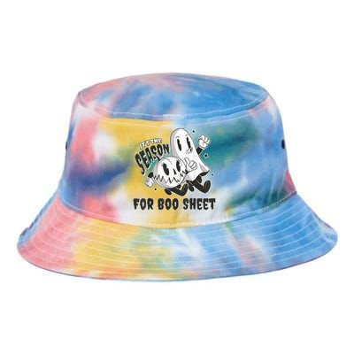 Its The Season For Boo Sheet Funny Ghost Saying Halloween Tie Dye Newport Bucket Hat