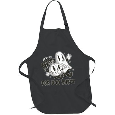 Its The Season For Boo Sheet Funny Ghost Saying Halloween Apron