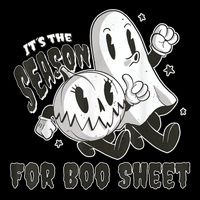 Its The Season For Boo Sheet Funny Ghost Saying Halloween Drawstring Bag
