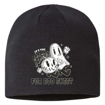 Its The Season For Boo Sheet Funny Ghost Saying Halloween Sustainable Beanie
