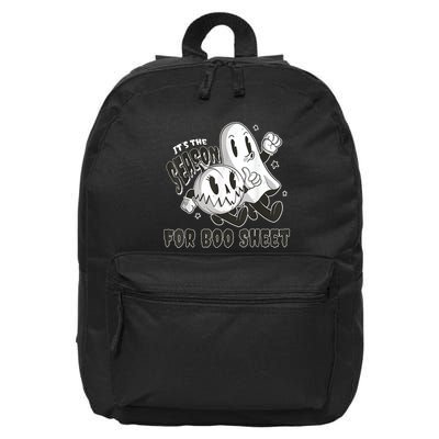 Its The Season For Boo Sheet Funny Ghost Saying Halloween 16 in Basic Backpack