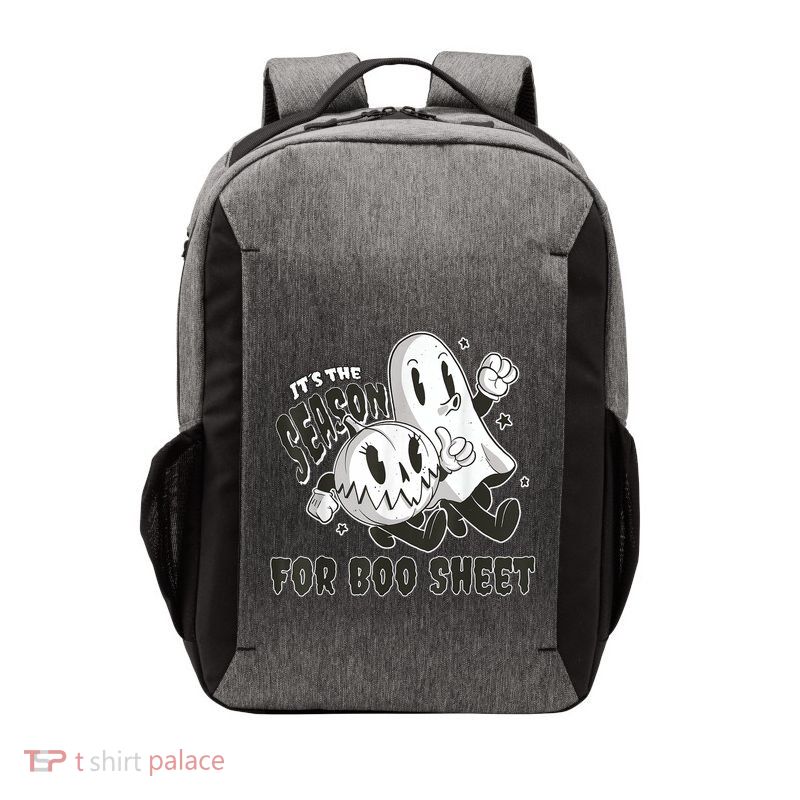 Its The Season For Boo Sheet Funny Ghost Saying Halloween Vector Backpack