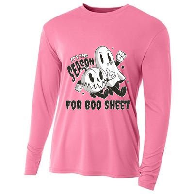 Its The Season For Boo Sheet Funny Ghost Saying Halloween Cooling Performance Long Sleeve Crew