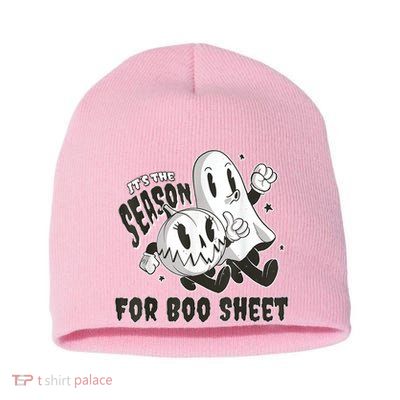 Its The Season For Boo Sheet Funny Ghost Saying Halloween Short Acrylic Beanie