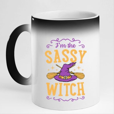 IM The Sassy Witch Funny Cute Matching Witchy Halloween Gift 11oz Black Color Changing Mug