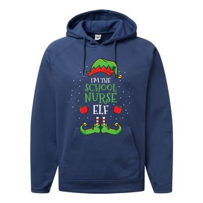 Im The School Nurse Elf Christmas Cute Gift Performance Fleece Hoodie