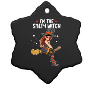 Im The Salty Witch Funny Halloween Matching Group Costume Gift Ceramic Star Ornament