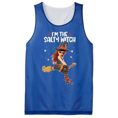 Im The Salty Witch Funny Halloween Matching Group Costume Gift Mesh Reversible Basketball Jersey Tank