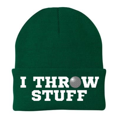 I Throw Stuff Shot Put Athlete Throwing Knit Cap Winter Beanie