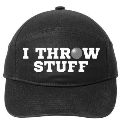 I Throw Stuff Shot Put Athlete Throwing 7-Panel Snapback Hat