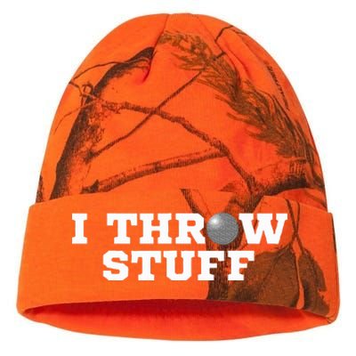 I Throw Stuff Shot Put Athlete Throwing Kati Licensed 12" Camo Beanie