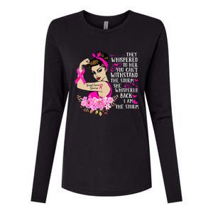 Im The Storm Strong Women Breast Cancer Warrior Pink Ribbon Womens Cotton Relaxed Long Sleeve T-Shirt