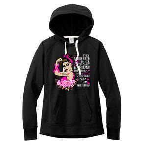 Im The Storm Strong Women Breast Cancer Warrior Pink Ribbon Women's Fleece Hoodie