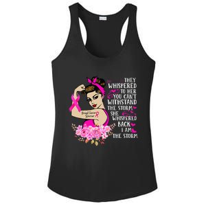 Im The Storm Strong Women Breast Cancer Warrior Pink Ribbon Ladies PosiCharge Competitor Racerback Tank