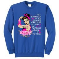 Im The Storm Strong Women Breast Cancer Warrior Pink Ribbon Sweatshirt