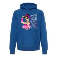 Im The Storm Strong Women Breast Cancer Warrior Pink Ribbon Premium Hoodie