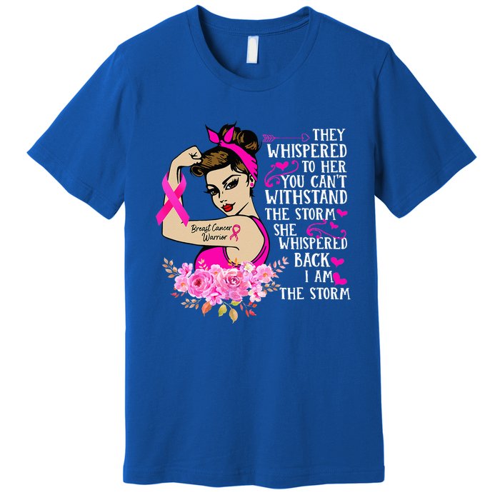 Im The Storm Strong Women Breast Cancer Warrior Pink Ribbon Premium T-Shirt