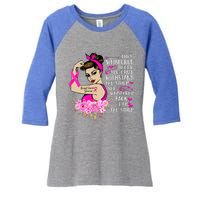 Im The Storm Strong Women Breast Cancer Warrior Pink Ribbon Women's Tri-Blend 3/4-Sleeve Raglan Shirt