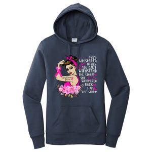 Im The Storm Strong Women Breast Cancer Warrior Pink Ribbon Women's Pullover Hoodie