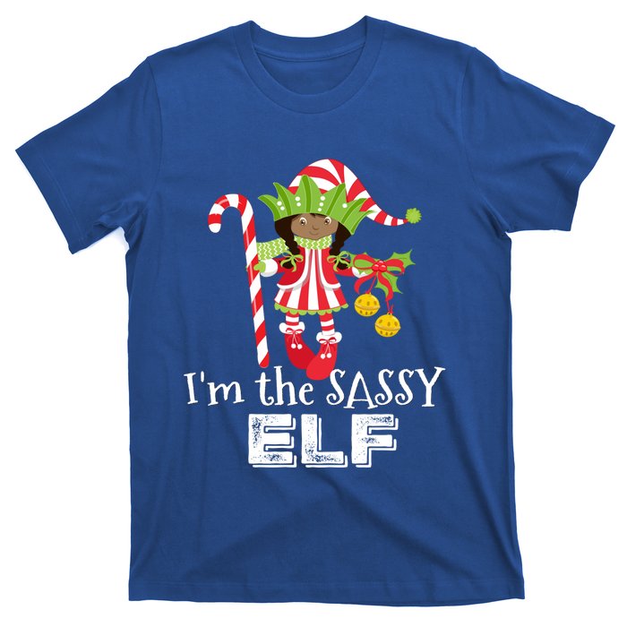 IM The Sassy Elf African American 1 Matching Christmas Cute Gift T-Shirt