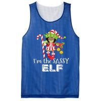 IM The Sassy Elf African American 1 Matching Christmas Cute Gift Mesh Reversible Basketball Jersey Tank